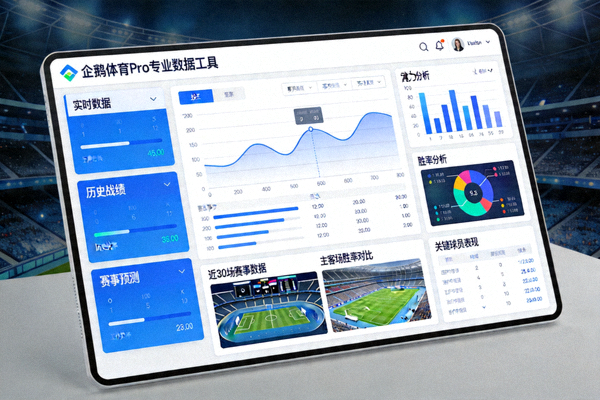 企鹅体育Pro专业数据工具界面，展示用户可自定义查询与分析的功能